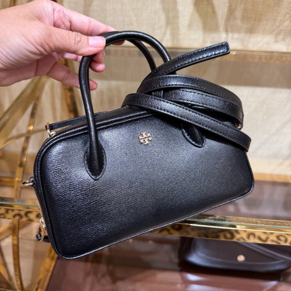 Tory Burch Rory Textured Mini Box Crossbody 184797 Black $350